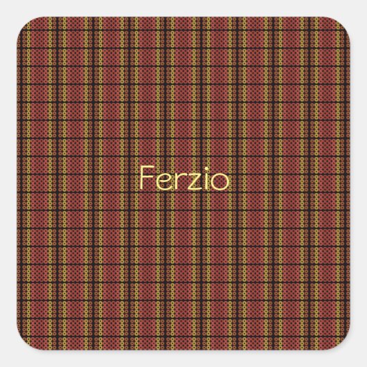 Retro Warm Circles Quadratischer Aufkleber (Vorderseite)