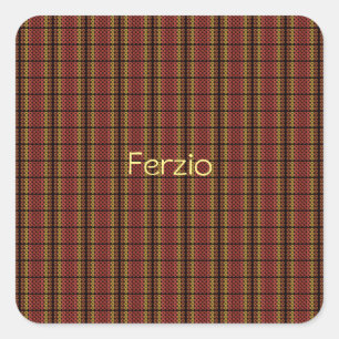 Retro Warm Circles Quadratischer Aufkleber