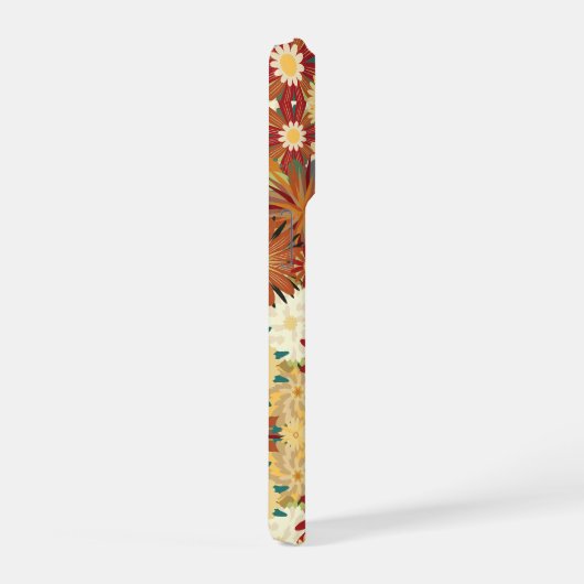 Retro Warm Floral Pattern Phone Case iPhone Hülle (Rechte Seite)