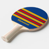 Retro Warmhearted Across Striping with Name Tischtennis Schläger (Vorderseite)