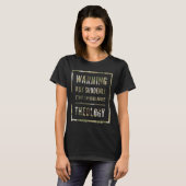 Retro-Warnung kann plötzlich anfangen, über Rot zu T-Shirt (Vorne ganz)