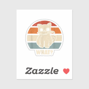 Retro, was Katzenmesser bedeuten, dass Kätzchen Ma Aufkleber