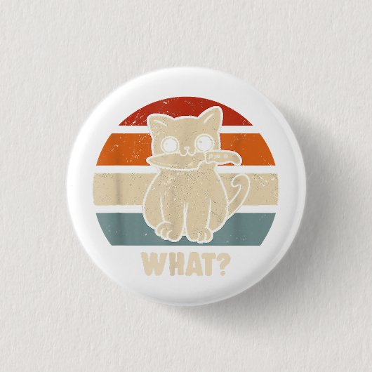 Retro, was Katzenmesser bedeuten, dass Kätzchen Ma Button (Vorderseite)