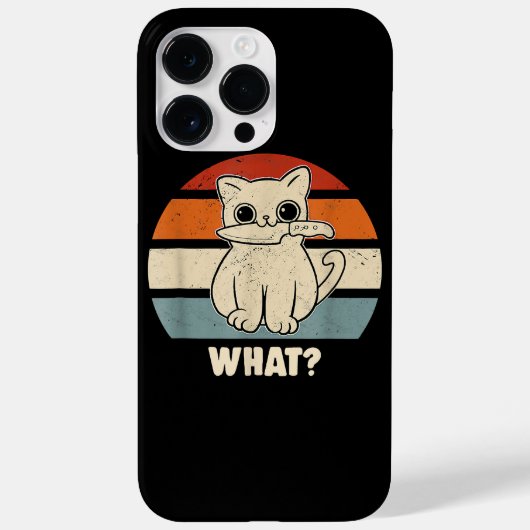 Retro, was Katzenmesser bedeuten, dass Kätzchen Ma Case-Mate iPhone Hülle (Rückseite)