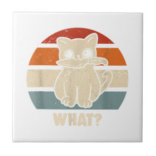 Retro, was Katzenmesser bedeuten, dass Kätzchen Ma Fliese