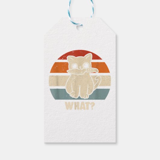 Retro, was Katzenmesser bedeuten, dass Kätzchen Ma Geschenkanhänger (Rückseite)