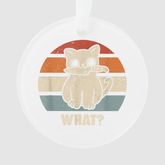 Retro, was Katzenmesser bedeuten, dass Kätzchen Ma Ornament (Vorderseite)