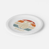 Retro, was Katzenmesser bedeuten, dass Kätzchen Ma Pappteller (Schrägansicht)