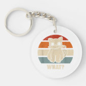 Retro, was Katzenmesser bedeuten, dass Kätzchen Ma Schlüsselanhänger (Vorderseite)