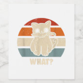 Retro, was Katzenmesser bedeuten, dass Kätzchen Ma Weinetikett (Einzelnes Label)