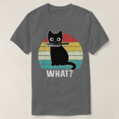 Retro Was katzenschwarzes Messer bedeutet Kitty Fu T-Shirt (Design vorne)