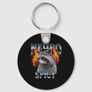 Retro Waschbär Neuro Scharf Neurotypisch Neurodive Schlüsselanhänger