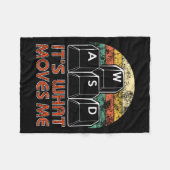 Retro Wasd Gaming Keys Funny Pc Gamer Design Fleecedecke (Vorderseite (Horizontal))