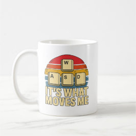 Retro WASD Gaming-Tasten Lustiges PC-Gamer-Design, Kaffeetasse