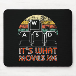 Retro-WASD-Gaming-Tasten Lustiges PC-Gamer-Design Mousepad