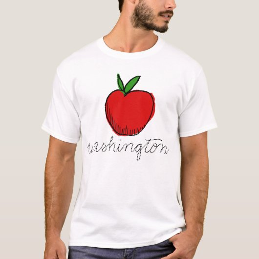 Retro Washington Apple T-Shirt (Vorderseite)