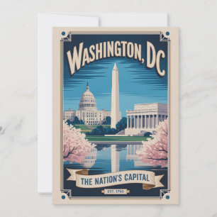 Retro-Washington DC, die Hauptstadt der Nation im  Feiertagskarte