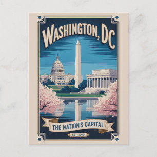 Retro-Washington DC, die Hauptstadt der Nation  Postkarte