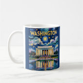 Retro Washington DC Lincoln Memorial Van Gogh Art Kaffeetasse (Links)
