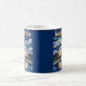 Retro Washington DC Lincoln Memorial Van Gogh Kuns Kaffeetasse (Mittel)