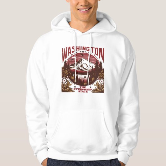 Retro Washington Hoodie (Vorderseite)