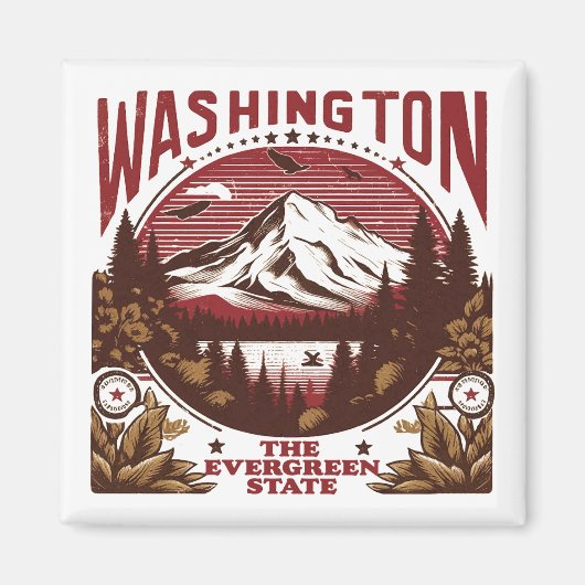 Retro Washington Magnet (Vorne)