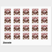 Retro Washington Quadratischer Aufkleber (Blatt)