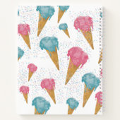 Retro Wasserfarbe Eiscreme & Sprinkles Notizblock (Rückseite)