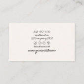 Retro Wasserfarbe Rosa rote Streifen Trendy Girly  Visitenkarte (Rückseite)