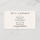 Retro Wasserfarbe Rote grüne Streifen Trendy Boho Visitenkarte (Rückseite)