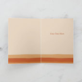 Retro Wasserfarben Streifen Terracotta Vielen Dank Dankeskarte (Innenseite)