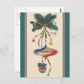 Retro Wasserfarbene Ornamente Postkarte (Vorne/Hinten)