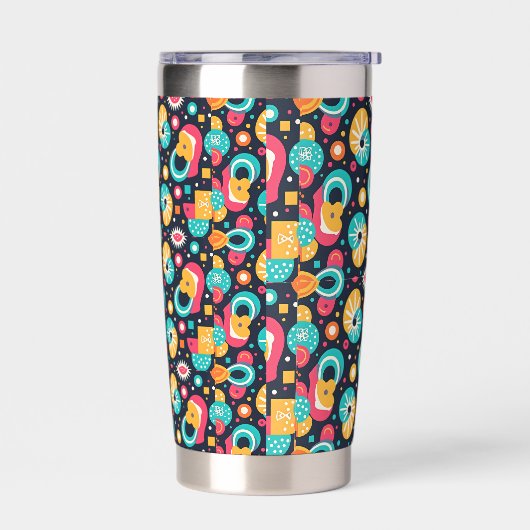 Retro-Wasserflasche, isoliert Thermobecher (Links)