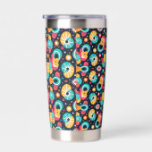 Retro-Wasserflasche, isoliert Thermobecher (Rechts)