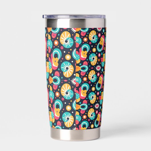 Retro-Wasserflasche, isoliert Thermobecher (Rechts)