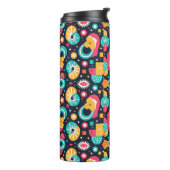 Retro-Wasserflasche, isoliert Thermosbecher (Nach links gedreht)