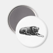 Retro Watch Dog Magnet (Vorderseite/Rückseite)