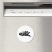 Retro Watch Dog Magnet (In Situ (Geschirrspüler))