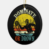 Retro Water Polo Dominate oder Droge Keramik Ornament (Links)