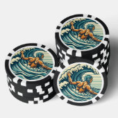 Retro Water-polo Player Poker Chips (Stapel)