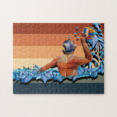 Retro Water Polo Player Puzzle (Horizontal)
