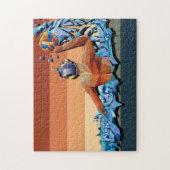 Retro Water Polo Player Puzzle (Vertikal)