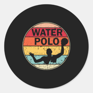 Retro Water Polo - Vintages H2 Polo Waterpolo Runder Aufkleber