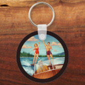Retro Water Ski Schlüsselanhänger (Vorderseite)