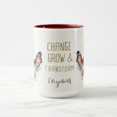 Retro Watercolor Butterfy Tasse (Zentrum)