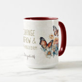 Retro Watercolor Butterfy Tasse (VorderseiteRechts)