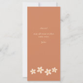 Retro Watercolor Floral Happy Birthday Card (Rückseite)