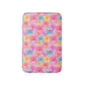 Retro Watercolor Floral Muster Badematte (Vorderseite Vertikal)