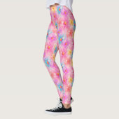 Retro Watercolor Floral Muster Leggings (Links)