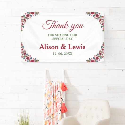Retro Watercolor Florals Banner (Insitu)